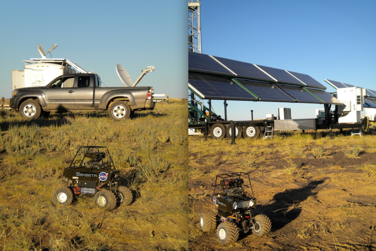 Figure3: Telepresence Rover Accessed over Multi-Hop GEO Satellite for Lunar Delay Testing 